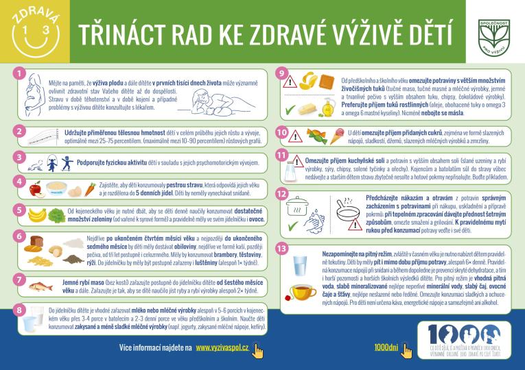 13 rad ke zdravé výživě dětí